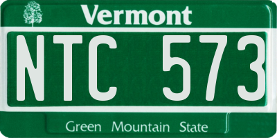 VT license plate NTC573