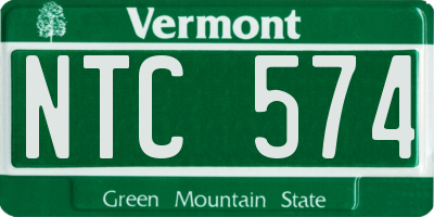 VT license plate NTC574