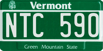 VT license plate NTC590