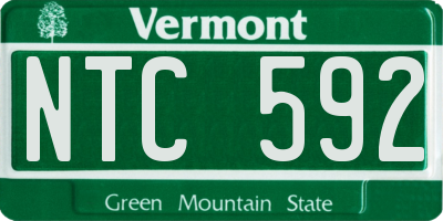 VT license plate NTC592