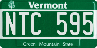 VT license plate NTC595