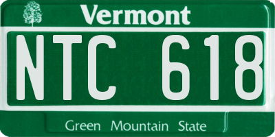 VT license plate NTC618