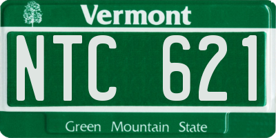 VT license plate NTC621