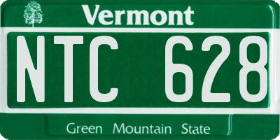 VT license plate NTC628