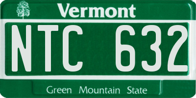 VT license plate NTC632