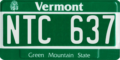 VT license plate NTC637