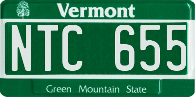 VT license plate NTC655