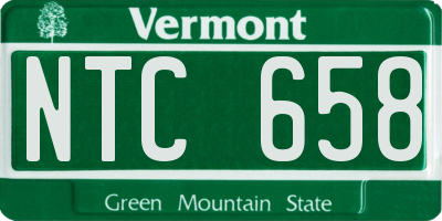 VT license plate NTC658