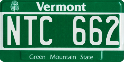 VT license plate NTC662