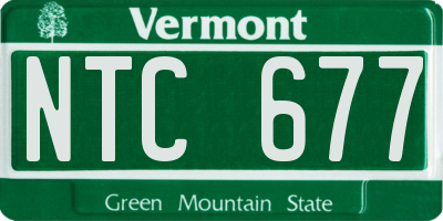 VT license plate NTC677