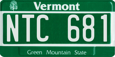 VT license plate NTC681