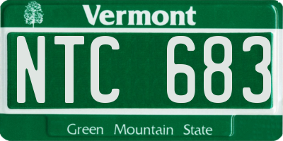 VT license plate NTC683