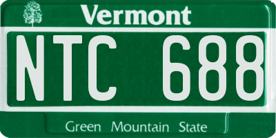 VT license plate NTC688