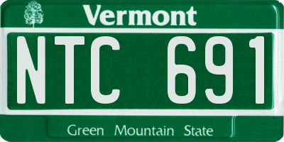 VT license plate NTC691