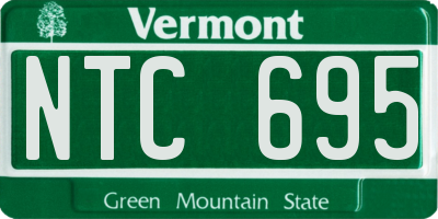 VT license plate NTC695