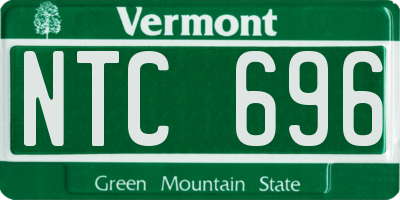 VT license plate NTC696