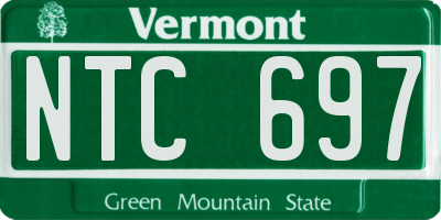 VT license plate NTC697