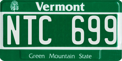 VT license plate NTC699