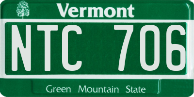 VT license plate NTC706