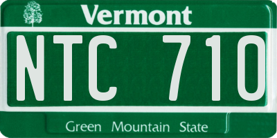 VT license plate NTC710