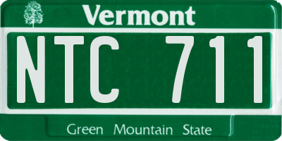 VT license plate NTC711