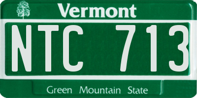 VT license plate NTC713