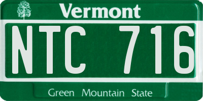 VT license plate NTC716