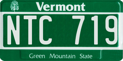 VT license plate NTC719