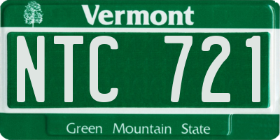 VT license plate NTC721