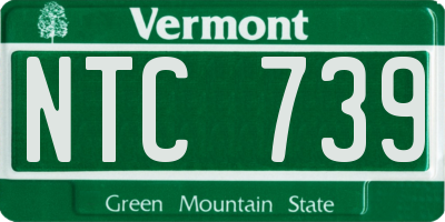 VT license plate NTC739
