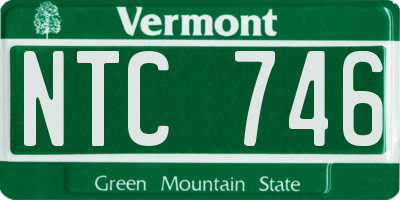 VT license plate NTC746