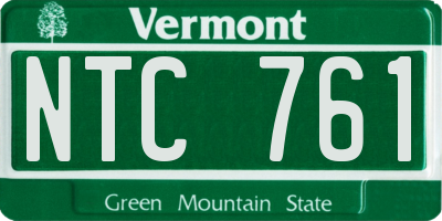 VT license plate NTC761