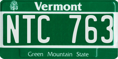 VT license plate NTC763