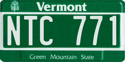 VT license plate NTC771