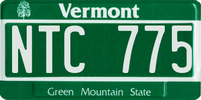 VT license plate NTC775