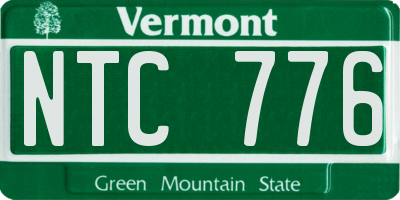 VT license plate NTC776