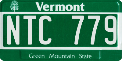 VT license plate NTC779