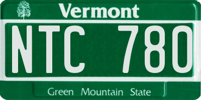 VT license plate NTC780