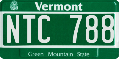VT license plate NTC788