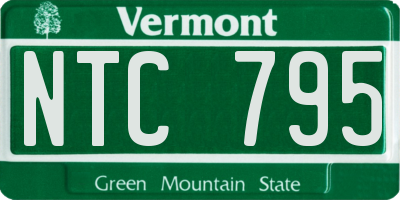 VT license plate NTC795