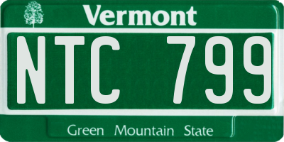 VT license plate NTC799