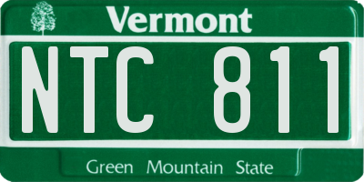 VT license plate NTC811