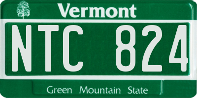 VT license plate NTC824