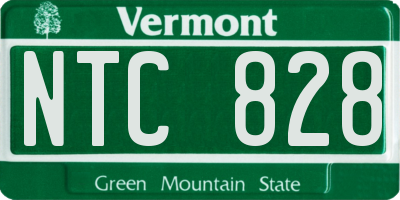 VT license plate NTC828