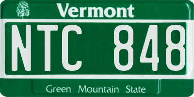 VT license plate NTC848