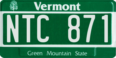 VT license plate NTC871