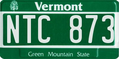 VT license plate NTC873