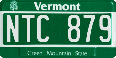 VT license plate NTC879