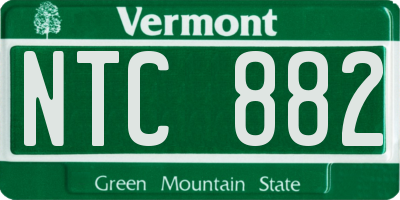 VT license plate NTC882