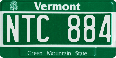 VT license plate NTC884